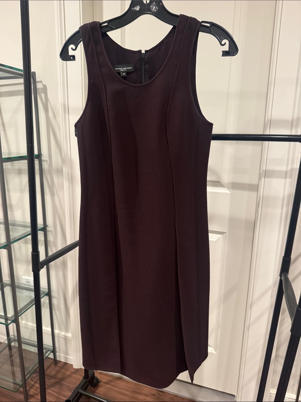 Narciso Rodriguez Sleeveless Sheath Dress in Plum